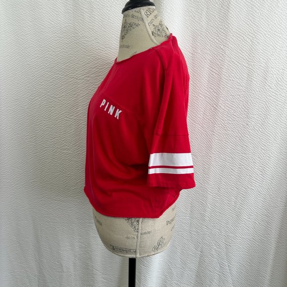 Victoria's Secret PINK Crop Short Sleeve Top Campus style - Picture 4 of 8